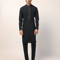 Polyester Black Kurta Trouser - J. Junaid Jamshed