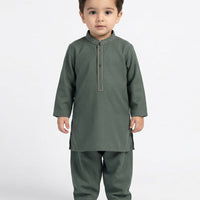 Blended Green Shalwar Kameez - J. Junaid Jamshed