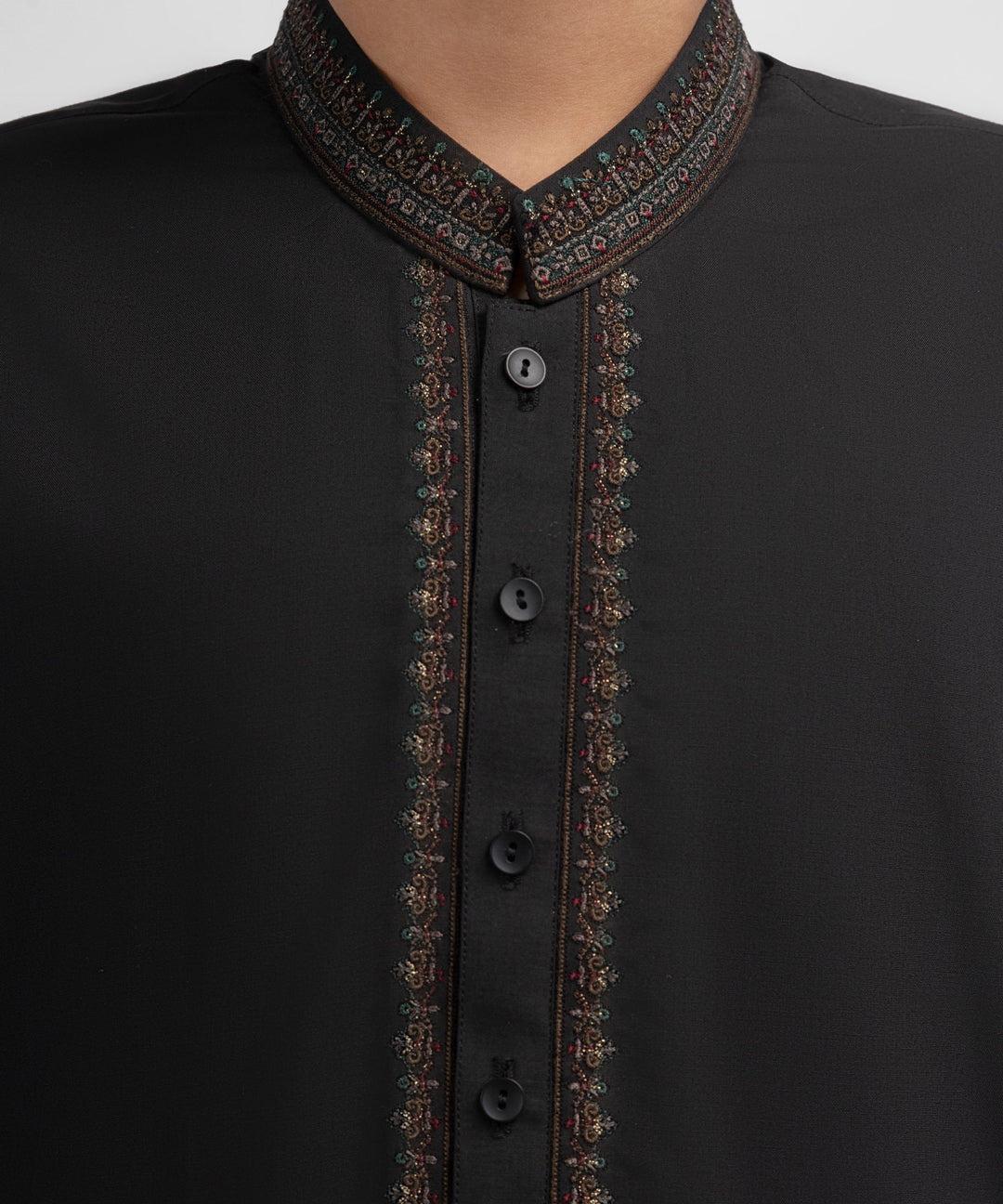 Blended Black Shalwar Kameez - J. Junaid Jamshed