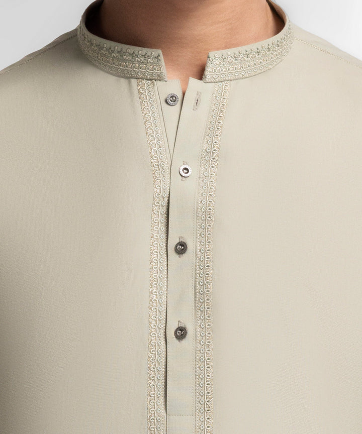 Blended Sage Green Kurta Trouser - J. Junaid Jamshed