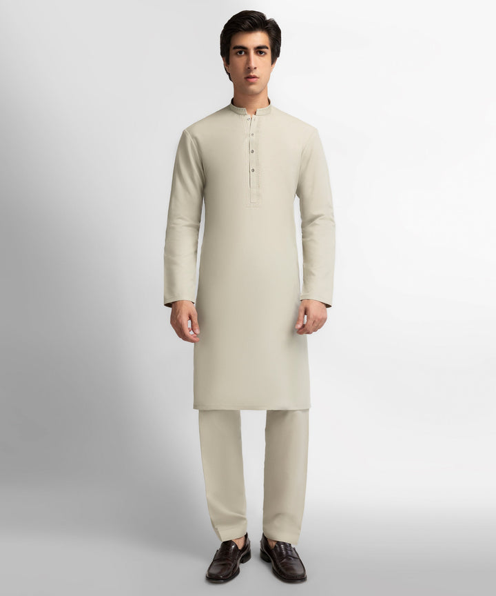 Blended Sage Green Kurta Trouser - J. Junaid Jamshed