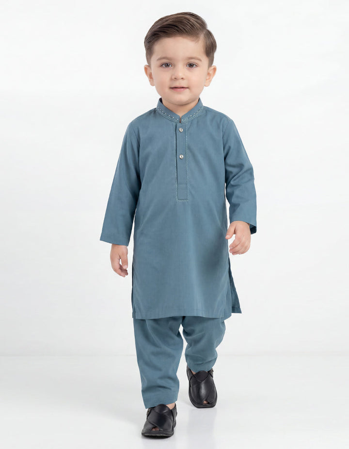Blended Sea Green Shalwar Kameez - J. Junaid Jamshed