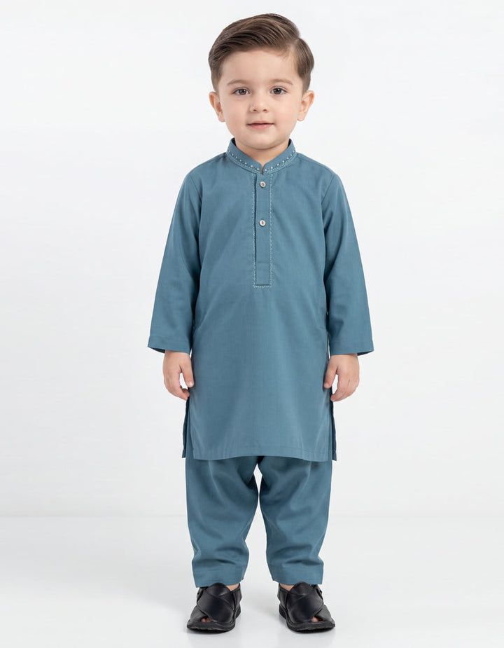 Blended Sea Green Shalwar Kameez - J. Junaid Jamshed