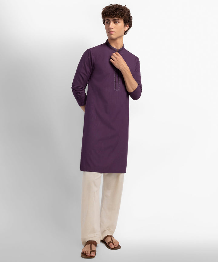 Blended Purple Kurta - J. Junaid Jamshed