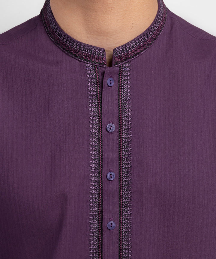 Blended Purple Kurta - J. Junaid Jamshed