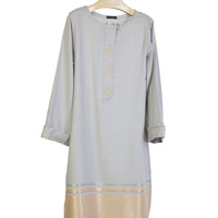 Jacquard Grey Kurti - J. Junaid Jamshed