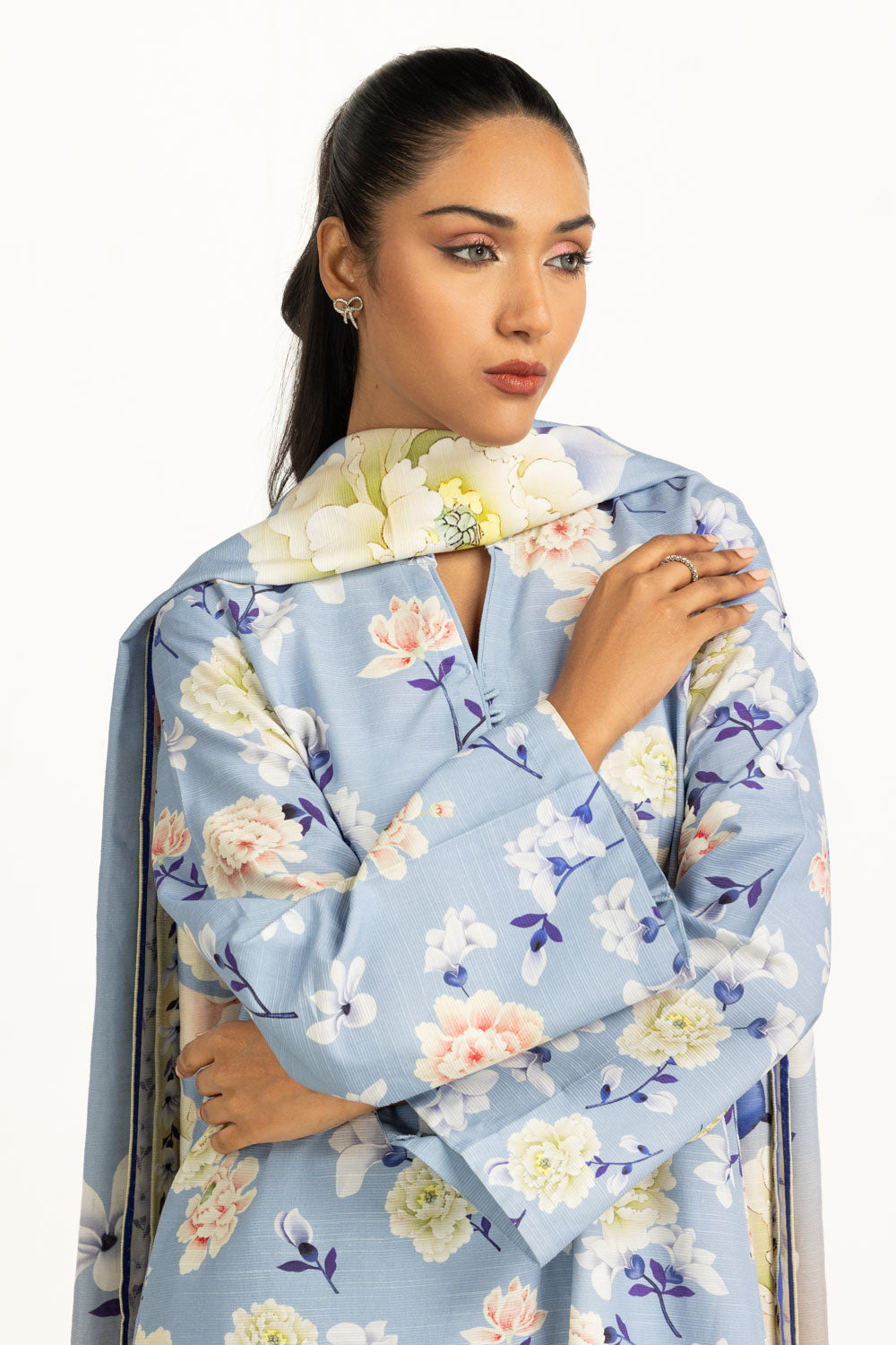 Corduroy Ferozi Stitched Suit - Gul Ahmed