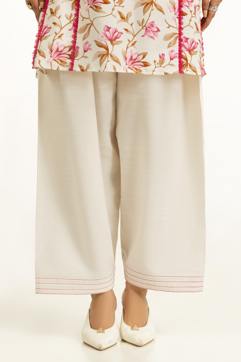 Corduroy Printed Off White Stitched Suit - Gul Ahmed