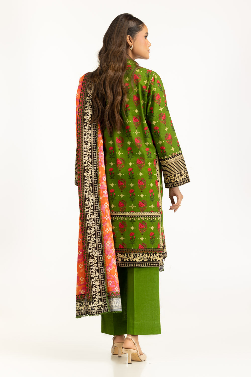 Khaddar Green Stitched Suit - Gul Ahmed