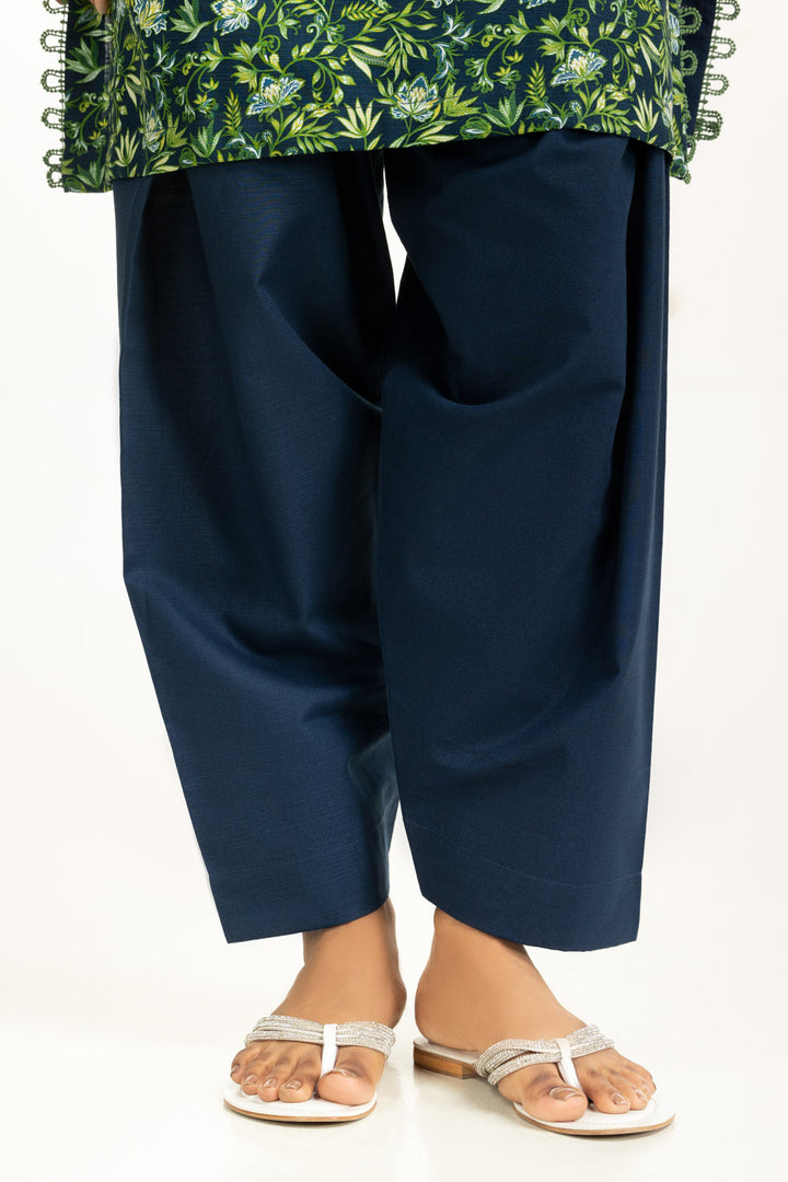 Khaddar Printed Navy Blue Stitched Suit - Gul Ahmed