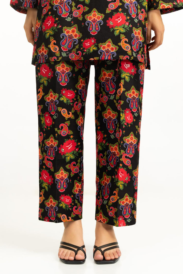 Khaddar Printed Black Stitched Suit - Gul Ahmed