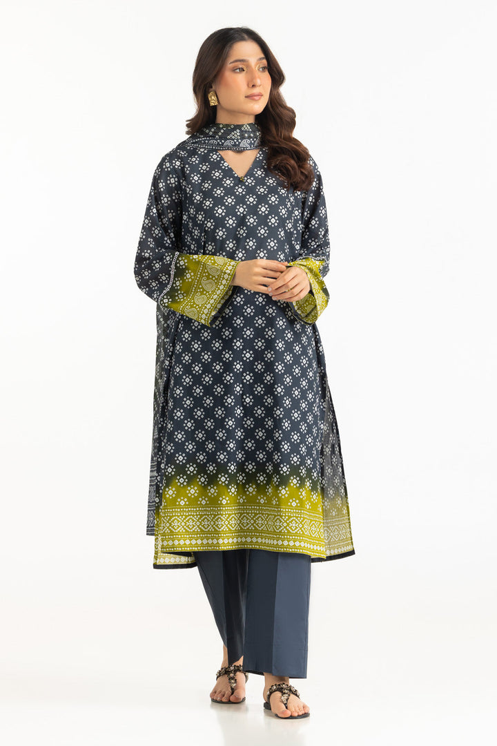 Printed Lawn Black Stitched Suit - Gul Ahmed