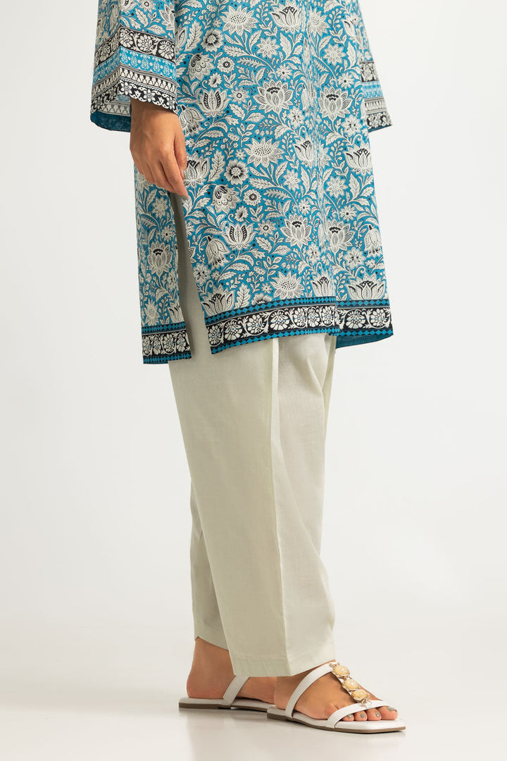 Lawn Printed Ferozi Stitched Suit - Gul Ahmed