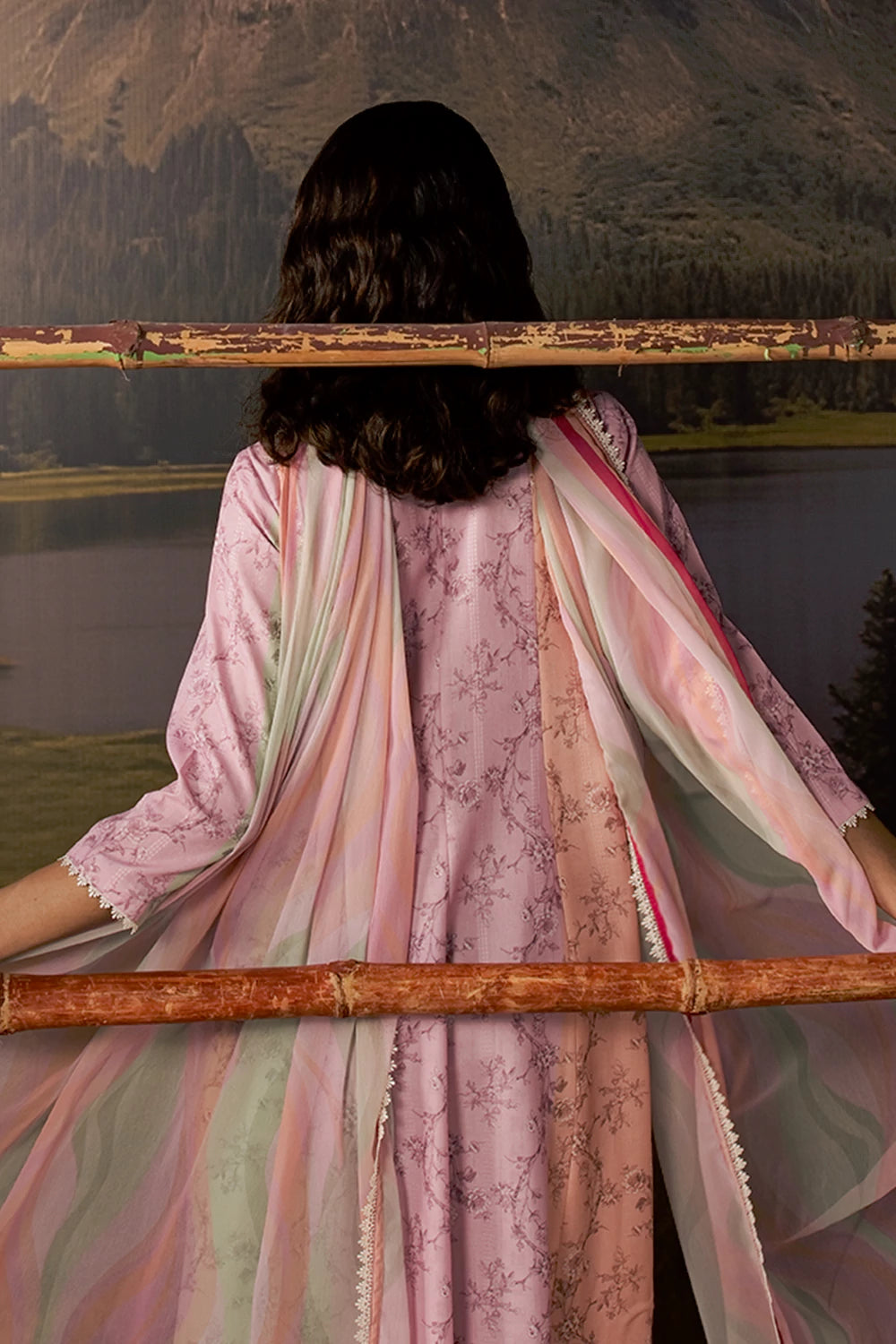Dobby Lawn Multi Stitched Suit - Vanya