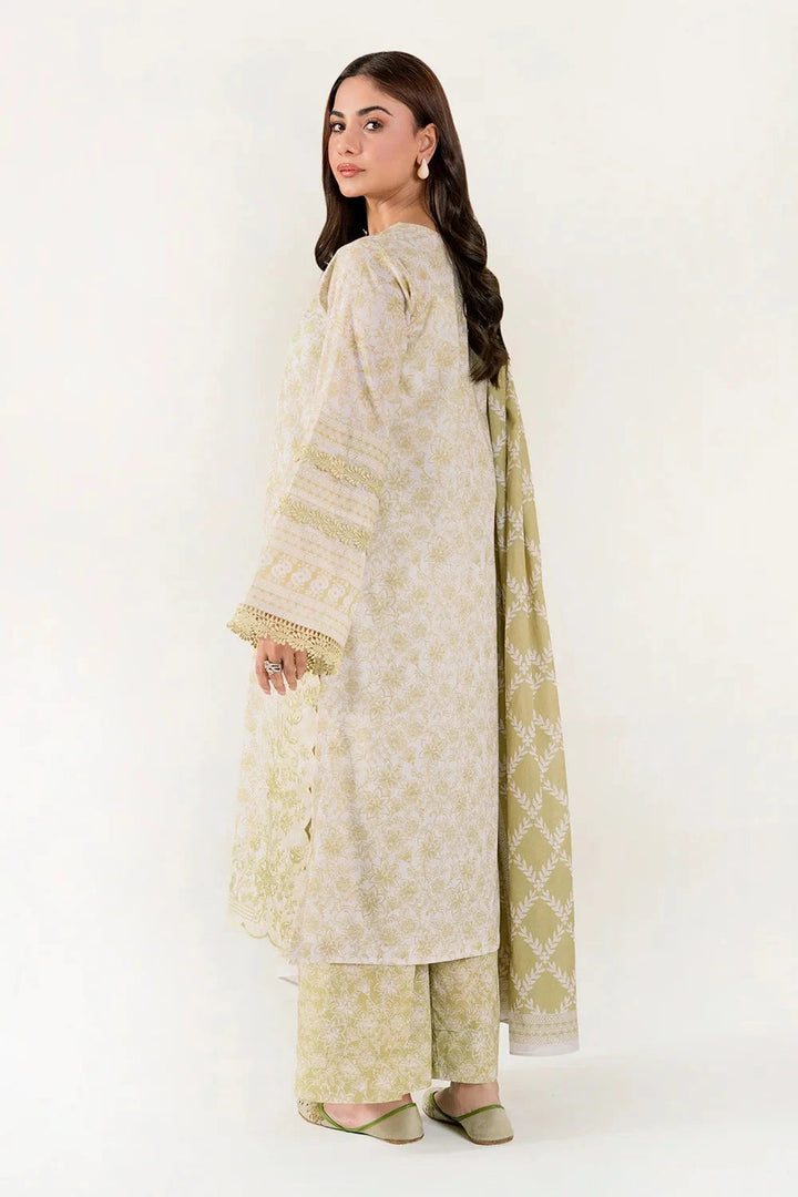 Embroidered Lawn Light Green Stitched Suit - Khas