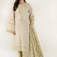 Embroidered Lawn Light Green Stitched Suit - Khas