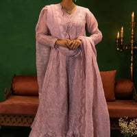 Embroidered Fancy Organza Lilac Stitched Suit - Meherbano by Khas
