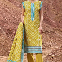 Linen Lemon Stitched Suit - Khas