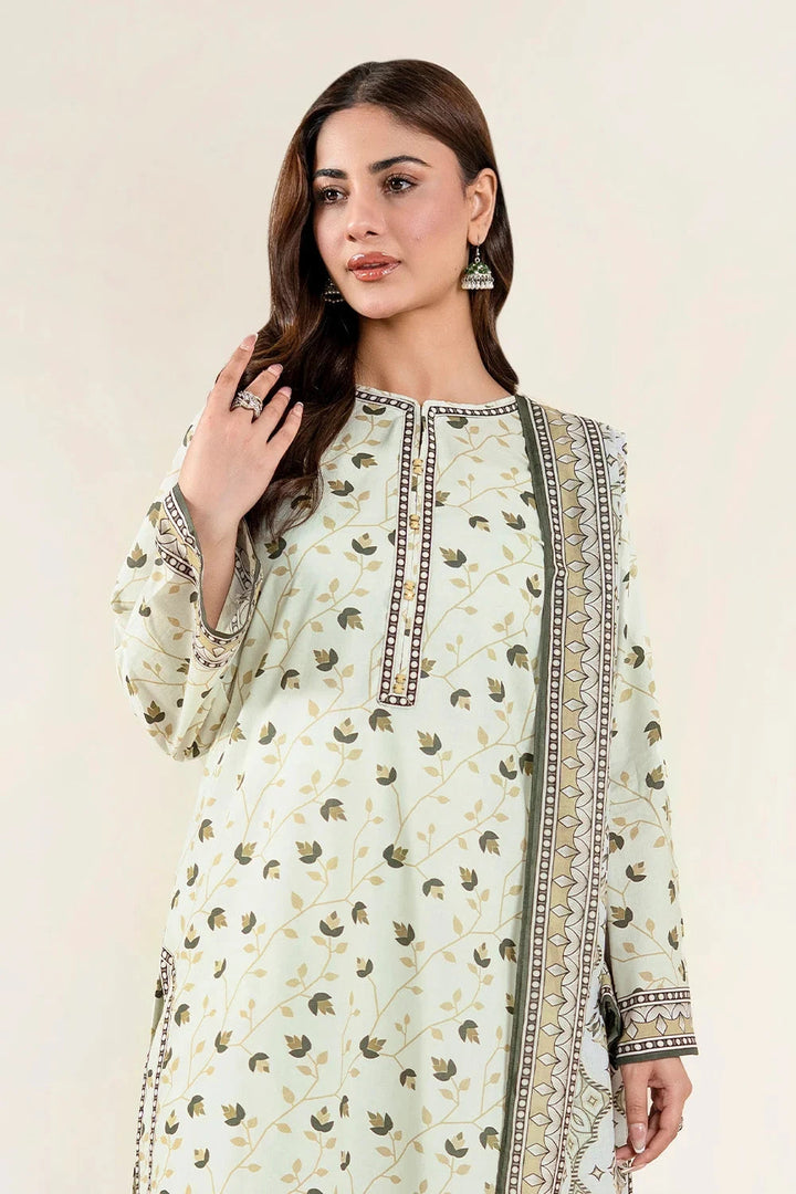Printed Lawn Light Green Stitched Suit - Khas
