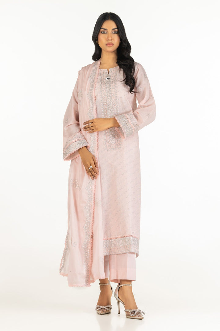 Lacquer Printed Lawn Pink Stitched Suit - Gul Ahmed
