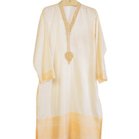 Jacquard Off White Kurti - J. Junaid Jamshed