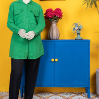 Khaddar Green Kurti- J. Junaid Jamshed