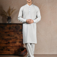 Grey Unstitched Suit - J. Junaid Jamshed
