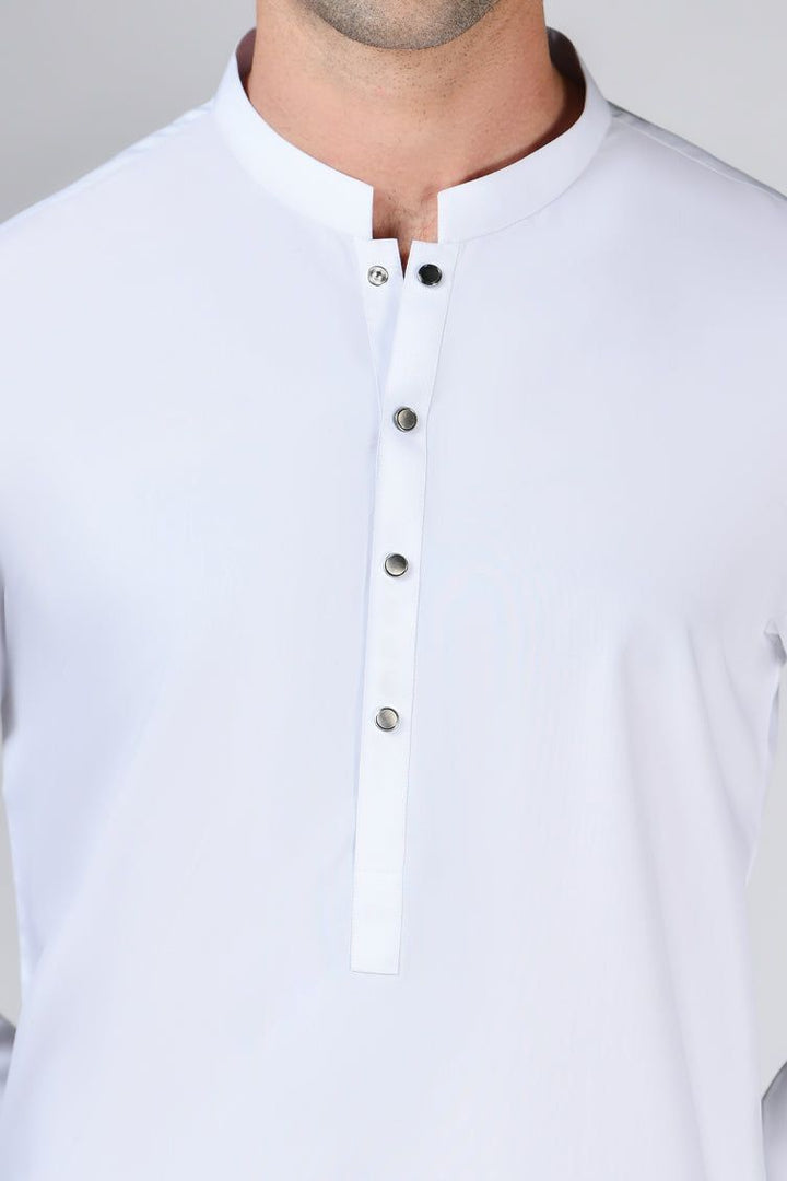 Blended White Kurta Trouser - J. Junaid Jamshed