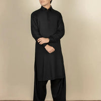 Blended Black Shalwar Kameez - J. Junaid Jamshed
