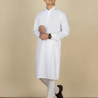Blended White Shalwar Kameez - J. Junaid Jamshed