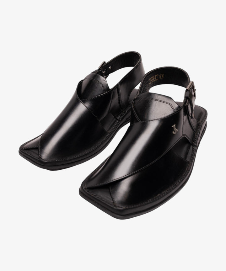 Plain Shiny Black Footwear - J. Junaid Jamshed