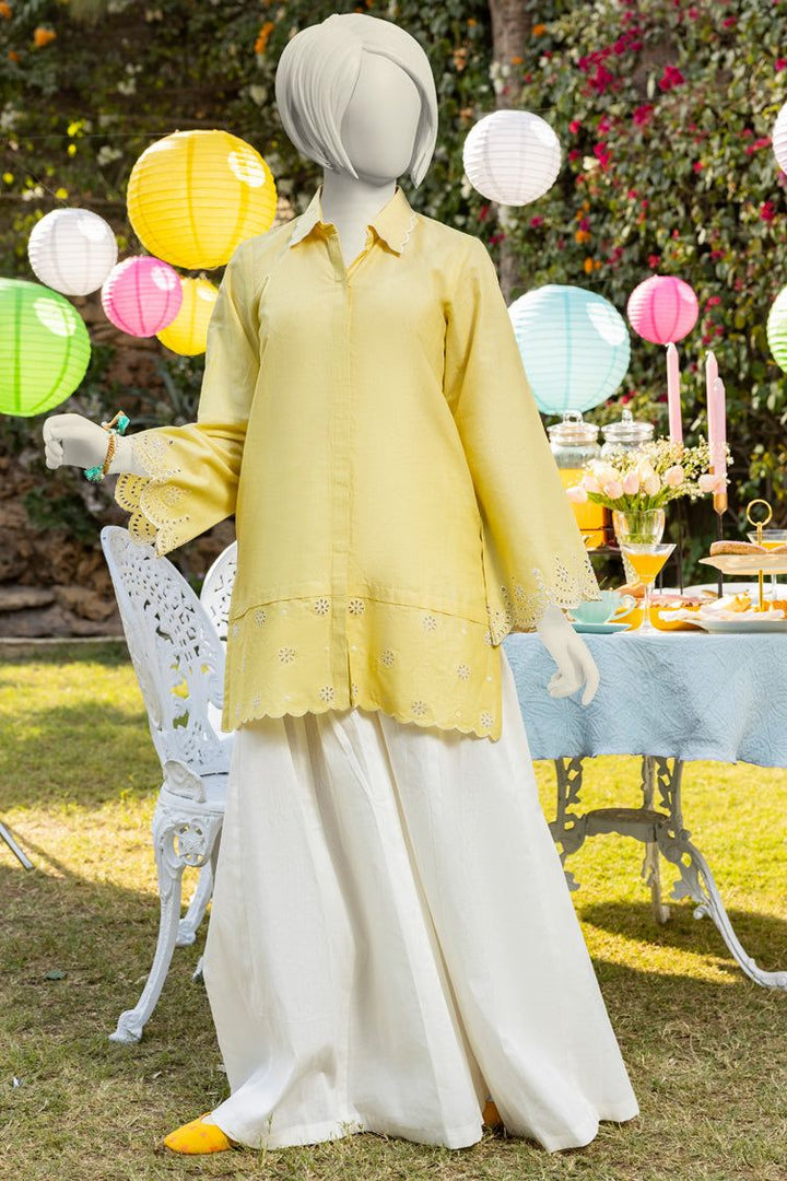 Lawn Yellow Kurti - J. Junaid Jamshed