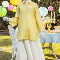 Lawn Yellow Kurti - J. Junaid Jamshed