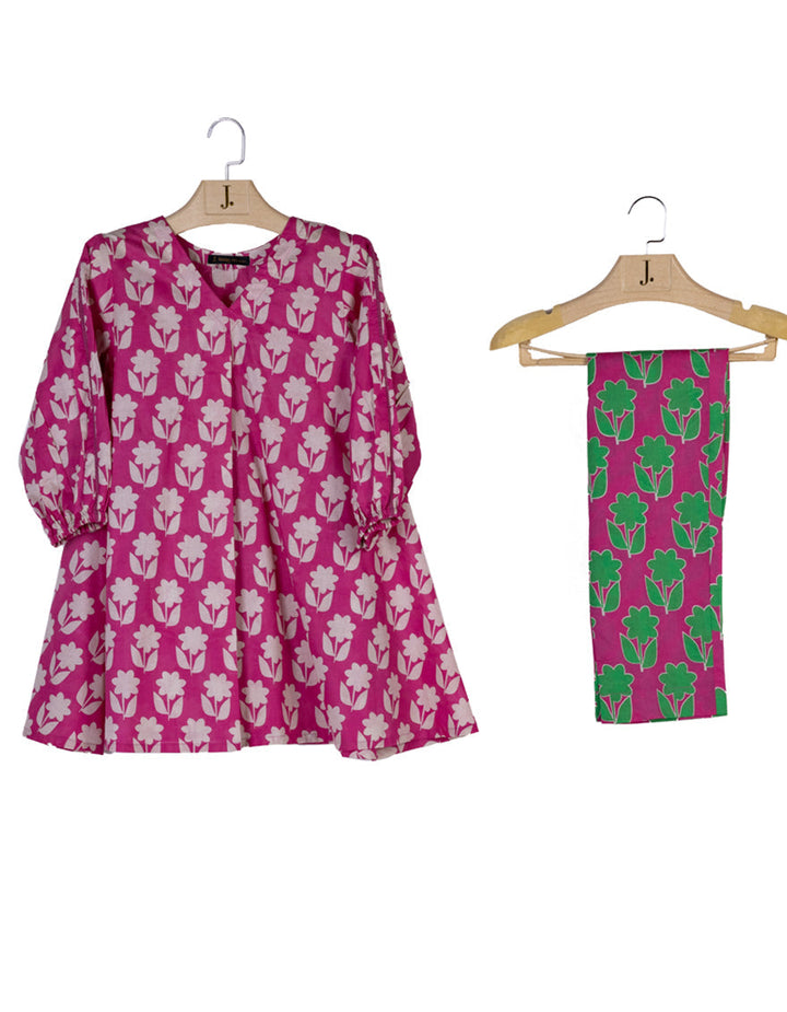 Lawn Pink Kurti - J. Junaid Jamshed