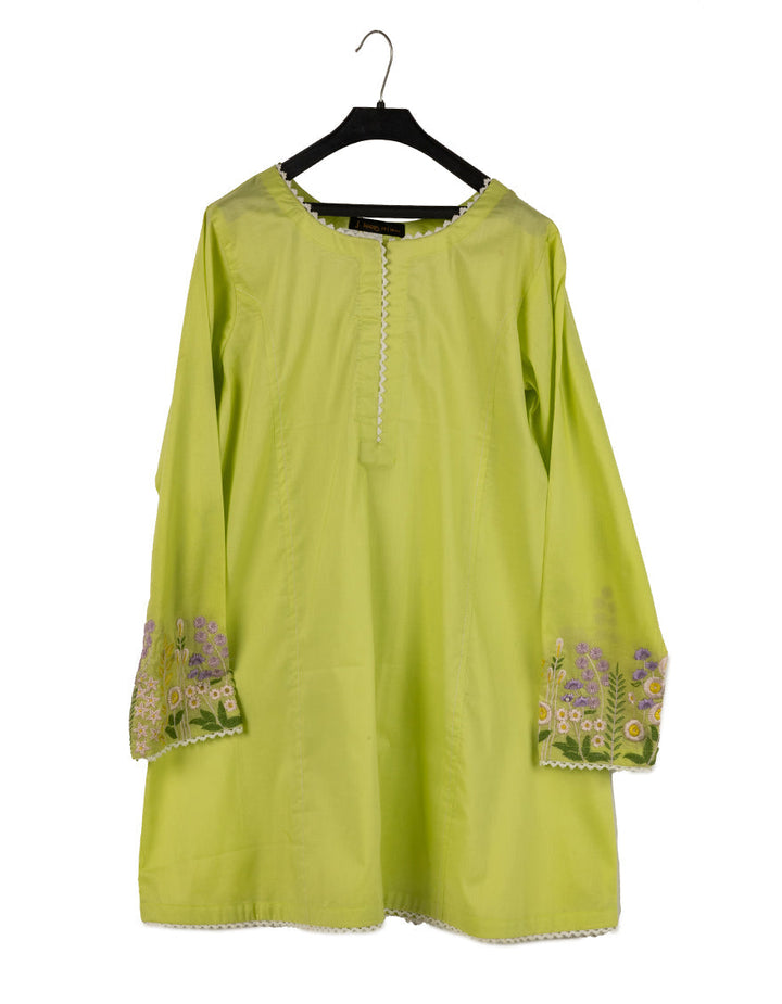 Lawn Green Kurti - J. Junaid Jamshed