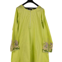 Lawn Green Kurti - J. Junaid Jamshed