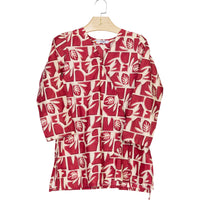 Lawn Red Kurti - J. Junaid Jamshed