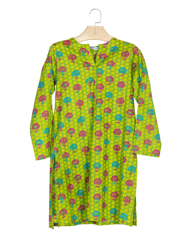 Lawn Green Kurti - J. Junaid Jamshed