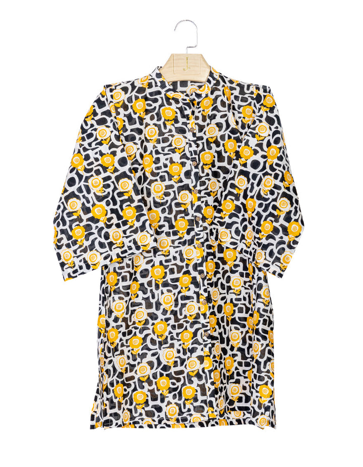 Lawn Off White Kurti - J. Junaid Jamshed