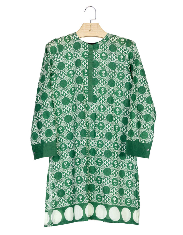 Lawn Green Kurti - J. Junaid Jamshed