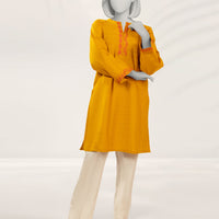 Khaddar Yellow Kurti - J. Junaid Jamshed