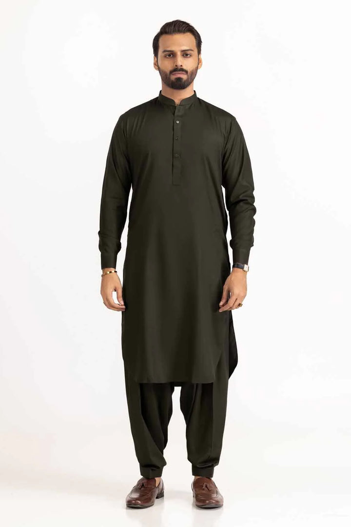 Blended Black Shalwar Kameez - President by Gul Ahmed