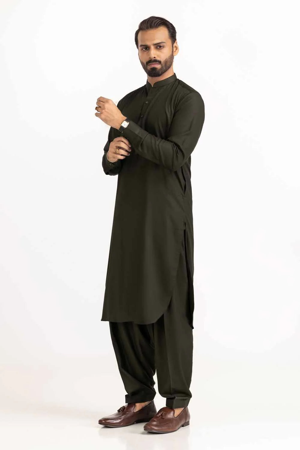 Blended Black Shalwar Kameez - President by Gul Ahmed
