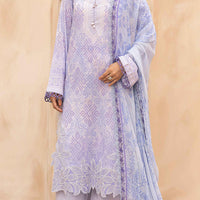 Lawn Lilac Stitched Suit - Kesariya Vol III by Nureh