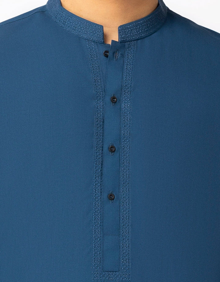 Blended Blue Shalwar Kameez - J. Junaid Jamshed