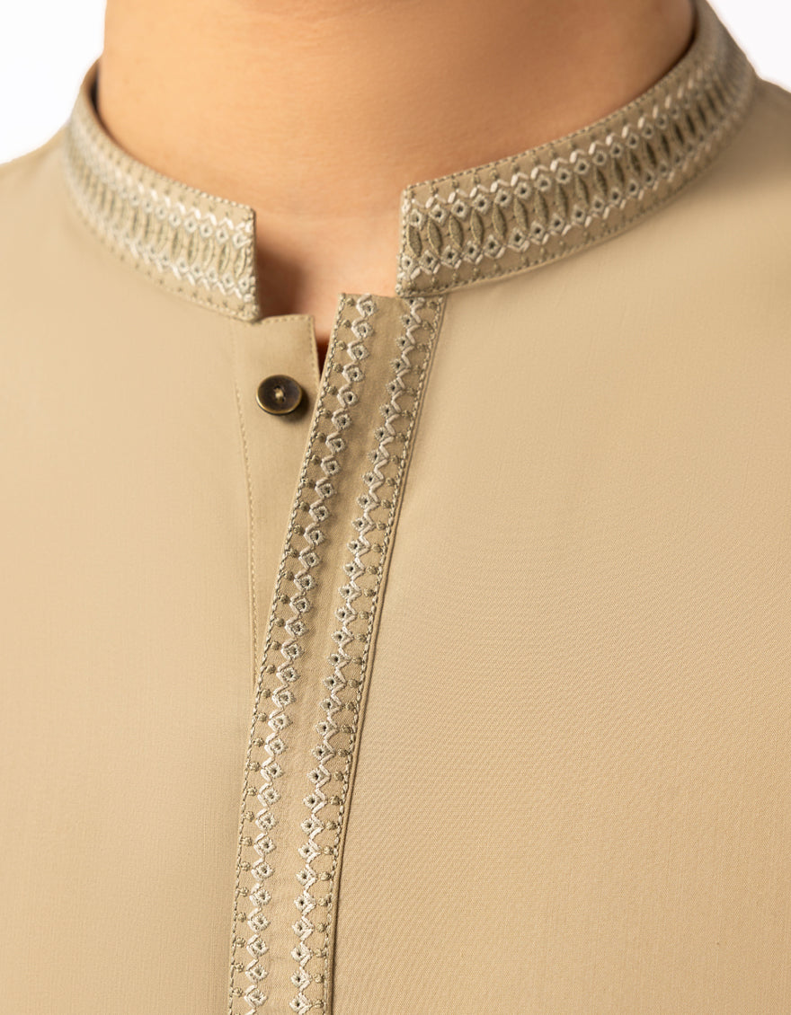 Blended Olive Kurta Trouser - J. Junaid Jamshed