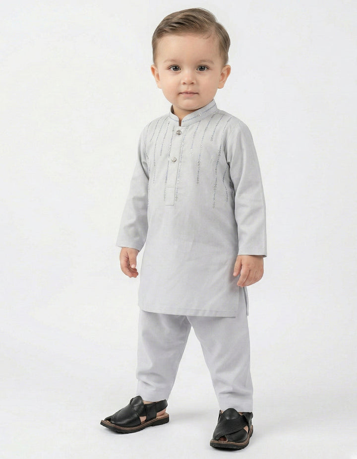 Blended Sky Blue Shalwar Kameez - J. Junaid Jamshed