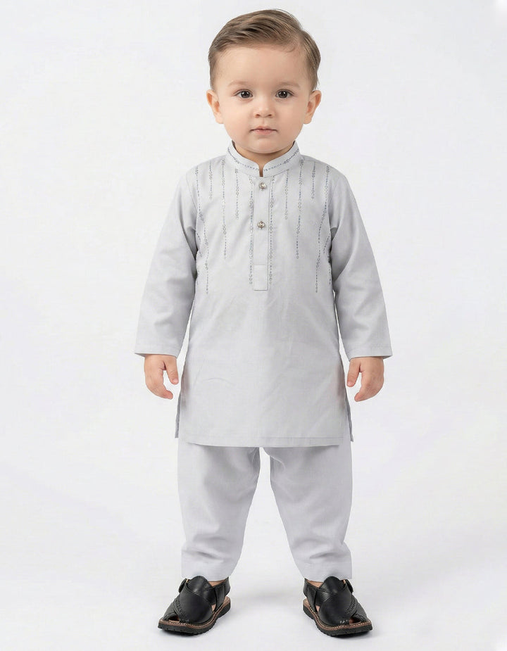 Blended Sky Blue Shalwar Kameez - J. Junaid Jamshed