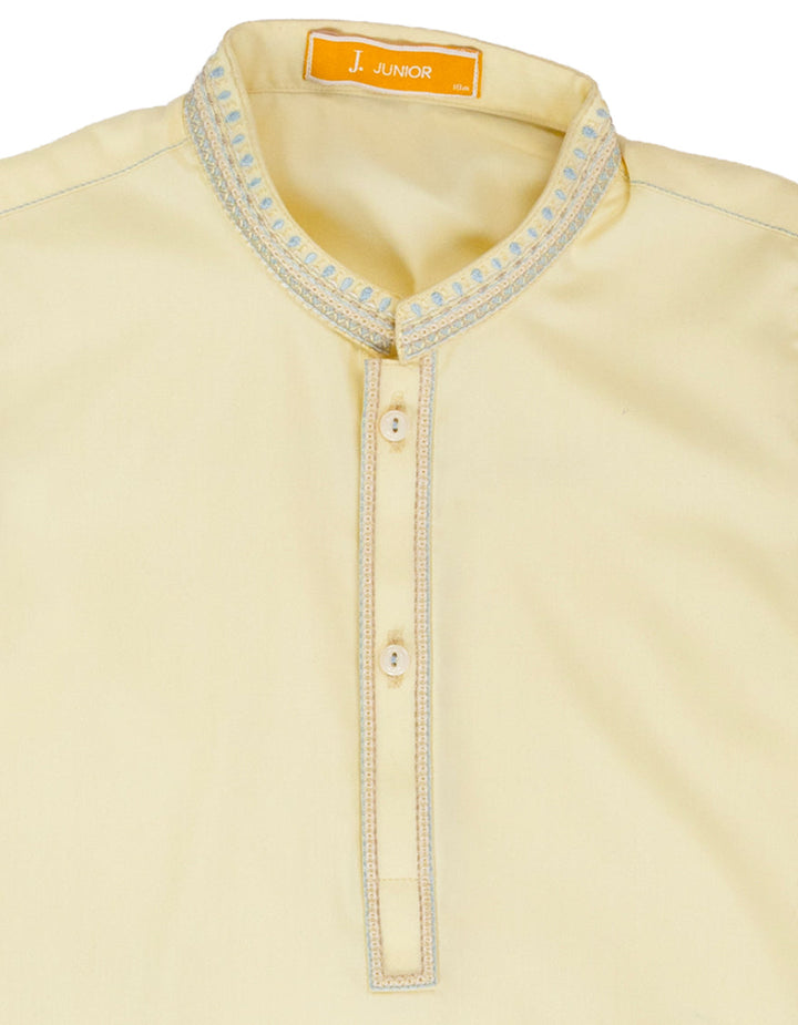 Blended Light Yellow Shalwar Kameez - J. Junaid Jamshed