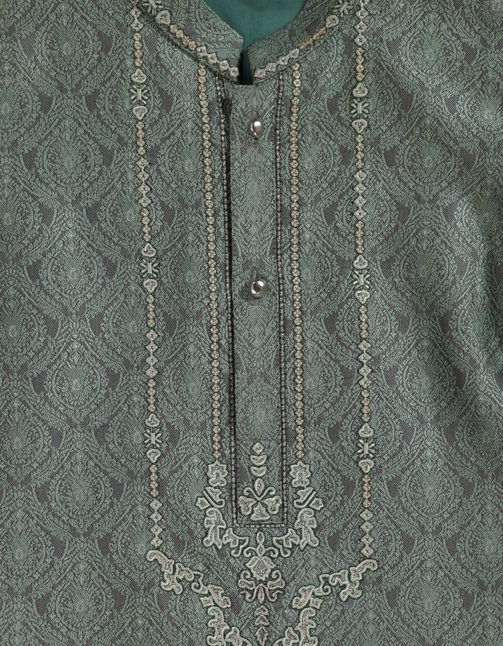 Polyester Mint Green Shalwar Kameez - J. Junaid Jamshed